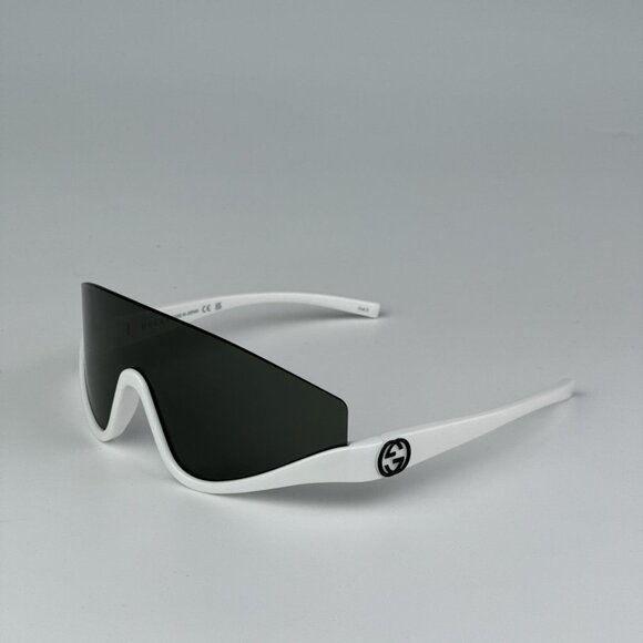 Gucci GG1650S 007 BRAND NEW Sunglasses White Grey Unisex Shield Mask - Picture 6 of 9